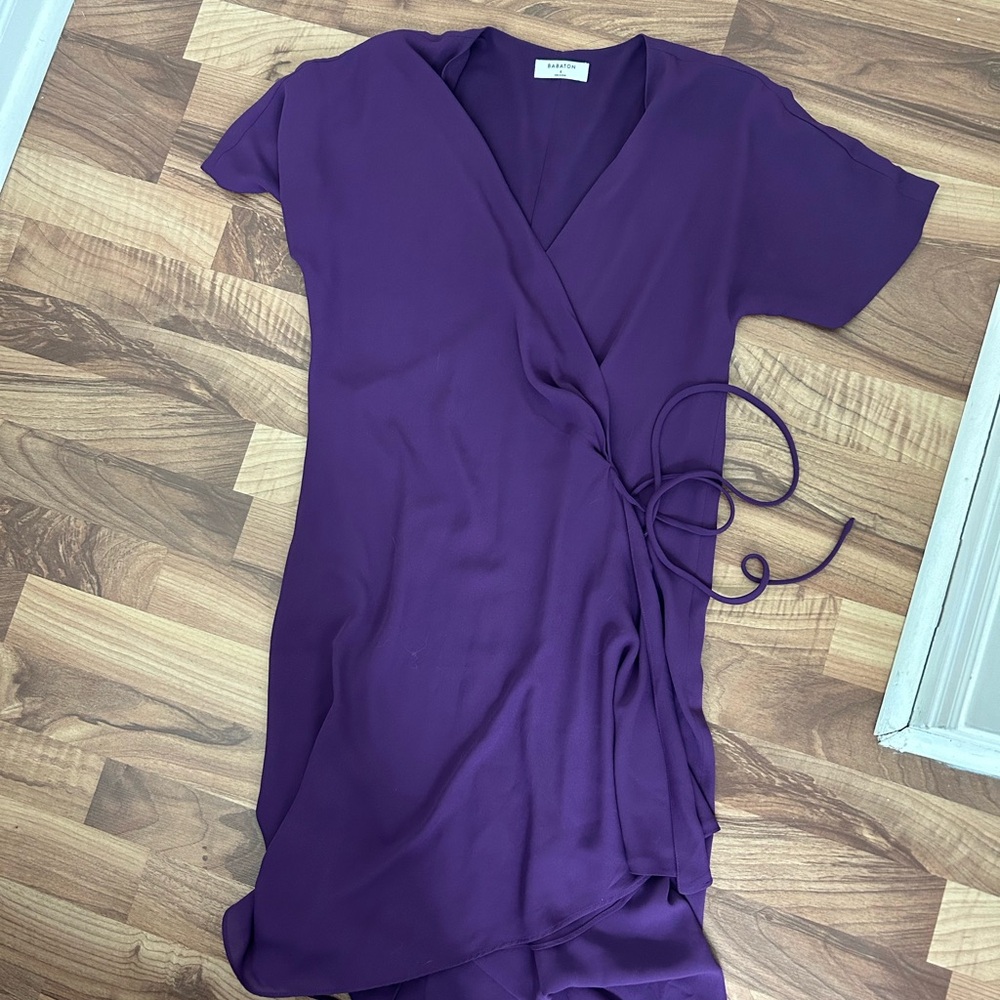 Aritzia Babaton Purple Wrap Dress